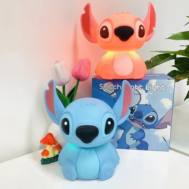 Stitch dos desenhos animados nightlight sensível ao toque carregamento usb bonito lâmpada de cabeceira para enviar amigos presentes de aniversário by Casa Perfeita