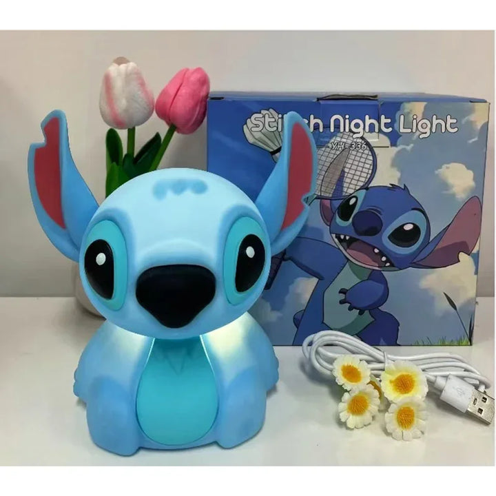 Stitch dos desenhos animados nightlight sensível ao toque carregamento usb bonito lâmpada de cabeceira para enviar amigos presentes de aniversário by Casa Perfeita