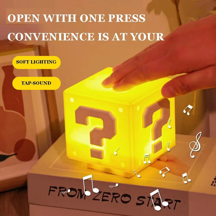 Led ponto de interrogação luz noturna com música anime periférico quarto das crianças lâmpada cabeceira usb recarregável presente by Casa Perfeita