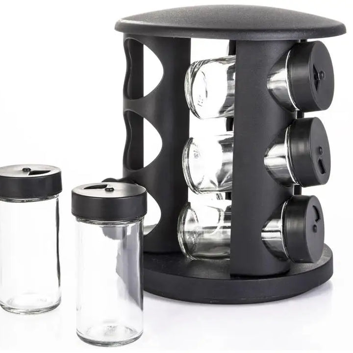 Conjunto Porta Tempero de Vidro Brinox 10 Peças Organiza