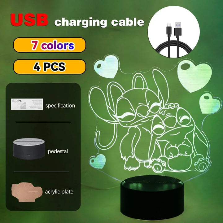 Led night light ilusão ponto lâmpadas de controle remoto toque inteligente decoração do quarto casa lâmpada natal dia dos namorados presentes aniversário by Casa Perfeita