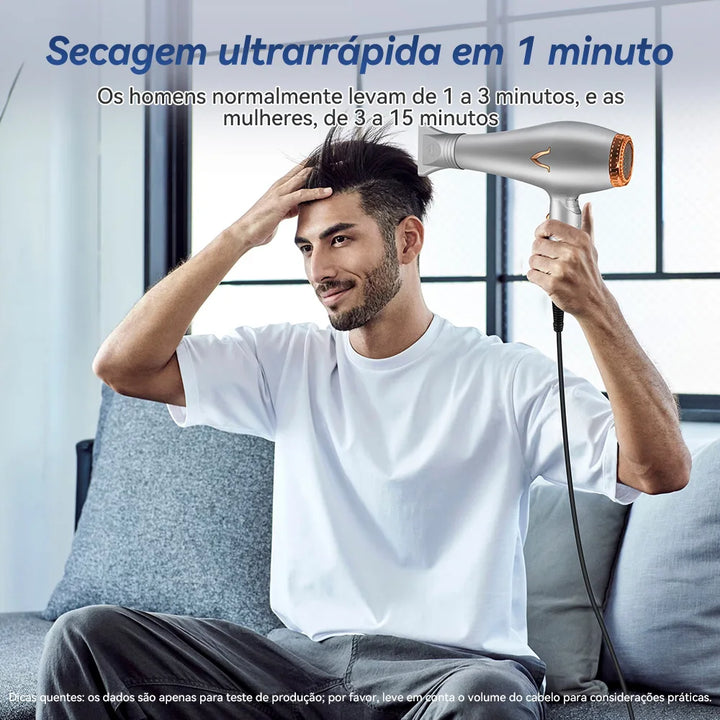 Secador de Cabelo Profissional 2400W: Íons, Infravermelho - Secagem Ultra Rápida e Cabelos Deslumbrantes!