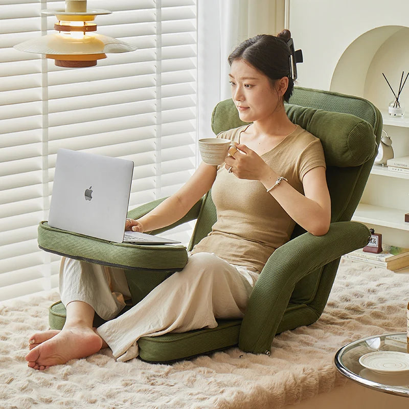 Tatami sofá ajustável dobrável cadeira de escritório preguiçoso multi-posição reclinável durável relaxamento lounge assento conversível sofá by Casa Perfeita
