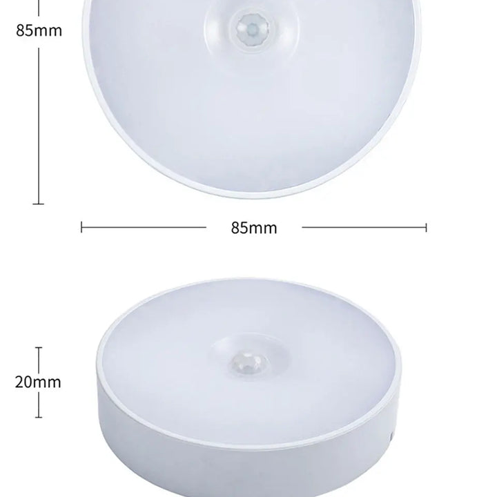 Luminária LED Noturna Recarregável com Sensor de Movimento USB