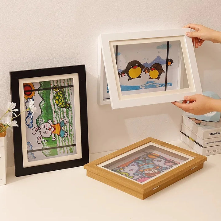 Moldura Magnética para Exibição de Fotos e Arte Infantil