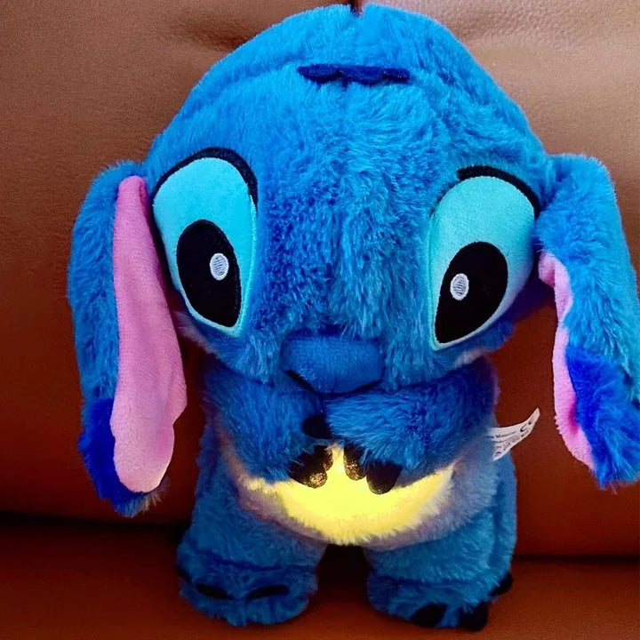 Pelúcia Stitch Respirando com Música e Luz - Brinquedo Acalma Bebê Disney