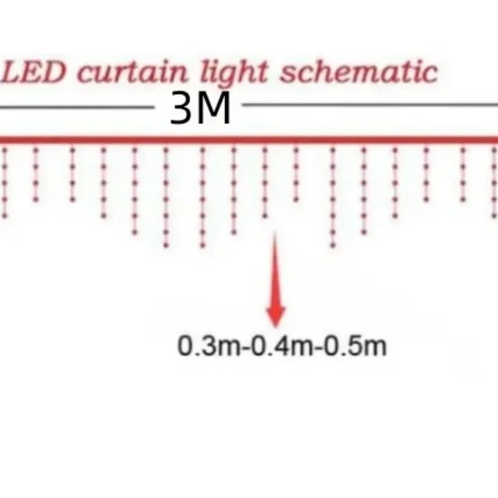 Guirlanda De Natal LED Exterior Para Jardim Ao Ar Livre