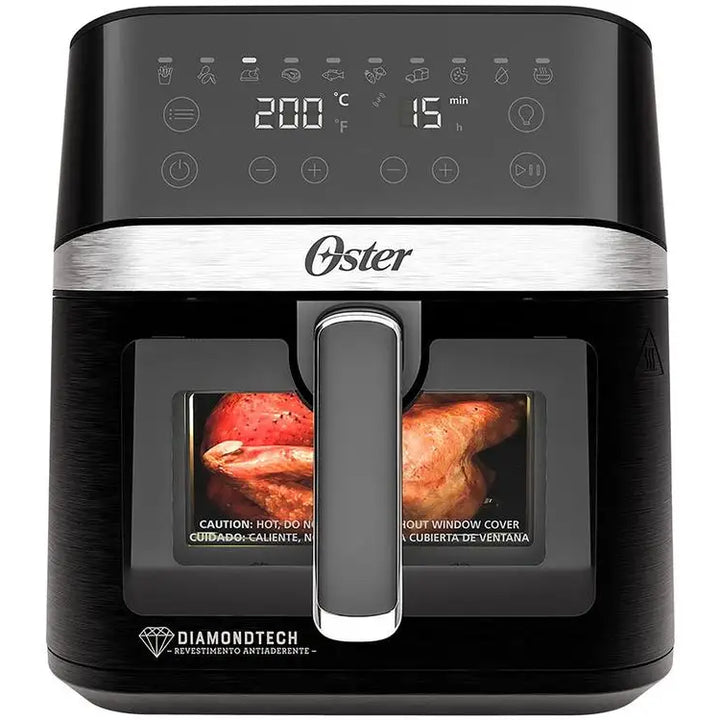 Fritadeira Elétrica Sem Óleo/Air Fryer Oster DiamondTech Preto e Prata com Timer 6L - 110V by Casa Perfeita