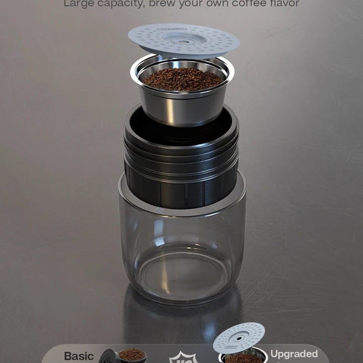 Hibrew máquina de café portátil para carro e casa, dc12v máquina de café expresso caber nexpresso dolce pod cápsula café em pó h4a by Casa Perfeita