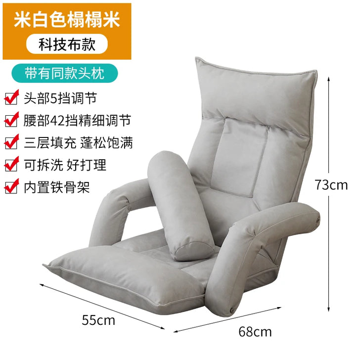 Tatami sofá ajustável dobrável cadeira de escritório preguiçoso multi-posição reclinável durável relaxamento lounge assento conversível sofá by Casa Perfeita