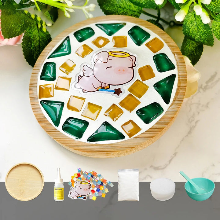 Tapete de Copos Mosaico Bambu Feito KittenBaby Infantil