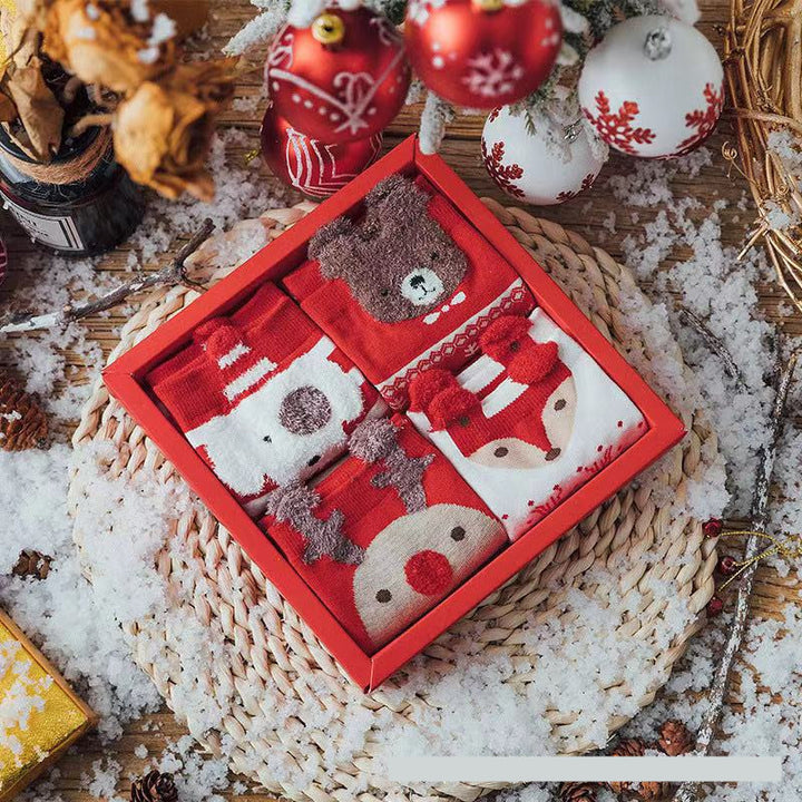 New Year And Christmas Present In Tube Animal Socks by 253444