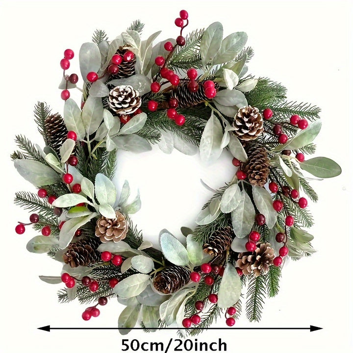Guirlanda De Natal Clássica Para Porta Da Frente Sem Luz by Casa Perfeita