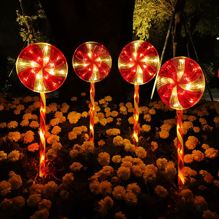 Solar Lollipop Light Outdoor Waterproof LED Christmas Candy Light by 253444