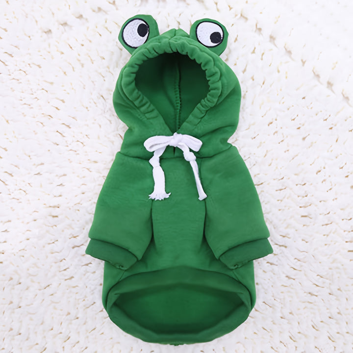 Cute Frog Pet Sweater For Small And Medium Dogs - Green Dog Hoodie With Fun Design Christmas Gift by Casa Perfeita