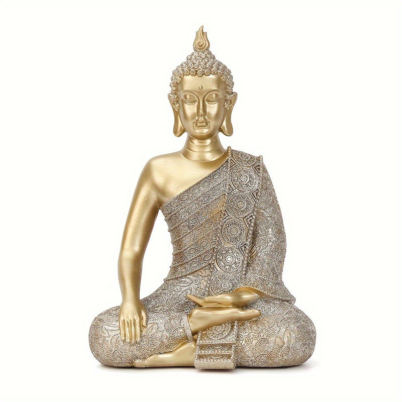 Estátua de Buda Meditante Zen Decorativa para Casa Tableto by Casa Perfeita