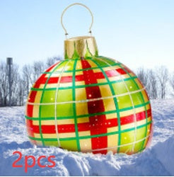 Christmas Ornament Ball Outdoor Pvc 60CM Inflatable Decorated Ball PVC Giant Big Large Balls Xmas Tree Decorations Toy Ball by 253444