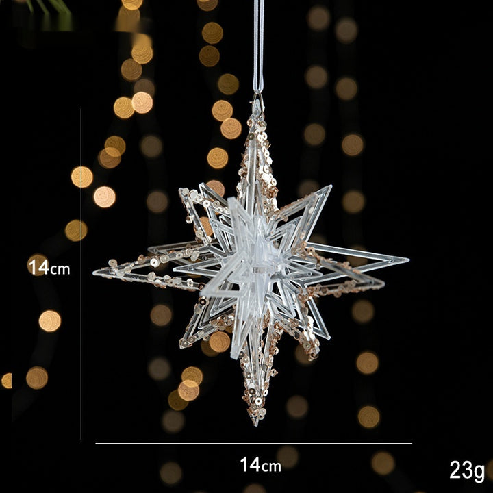 Christmas Decorations Sequins Acrylic Transparent Pendant by 253444