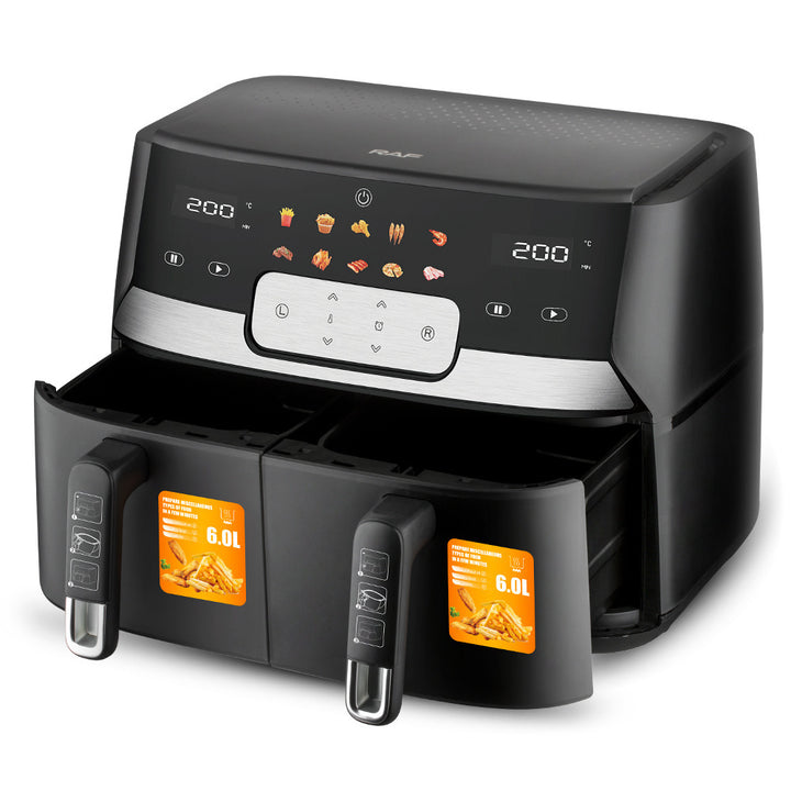 Fritadeira Airfryer com Duplo Revestimento Europeu – Grande Capacidade e Cozimento Saudável