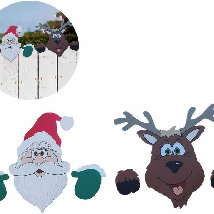 Christmas Themed Fence Garden Top Decoration by 253444