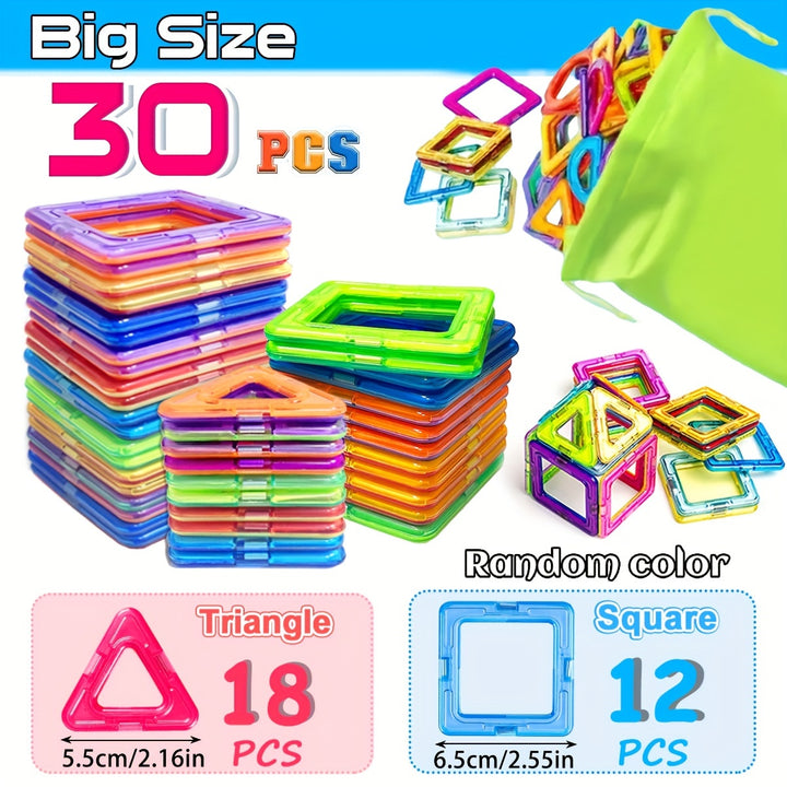 Blocos Magnéticos Grandes Brinquedos STEM Conjunto Educativo