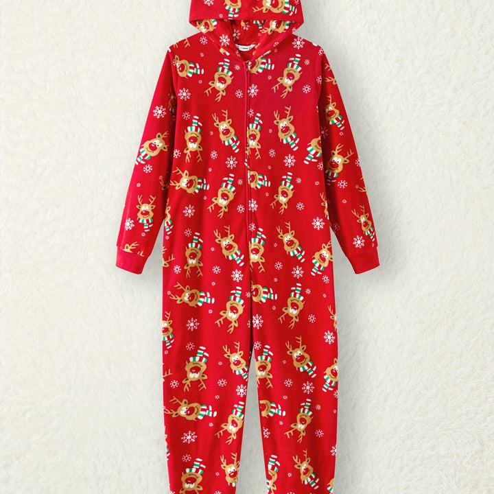 PatPat Kit Onesies Familiares Inverno Capuz 3D Veado