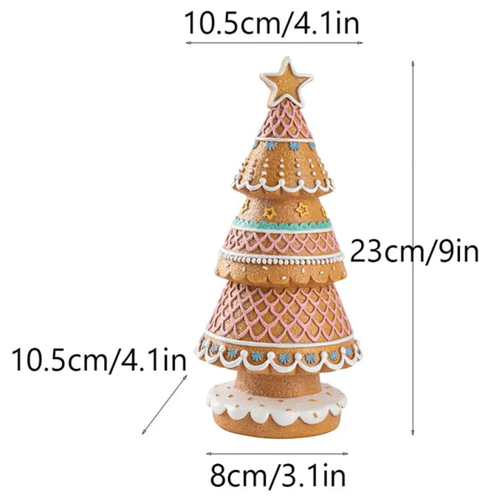 Pão de Gengibre Natal Aldeia Árvore Ornamento Decorativo