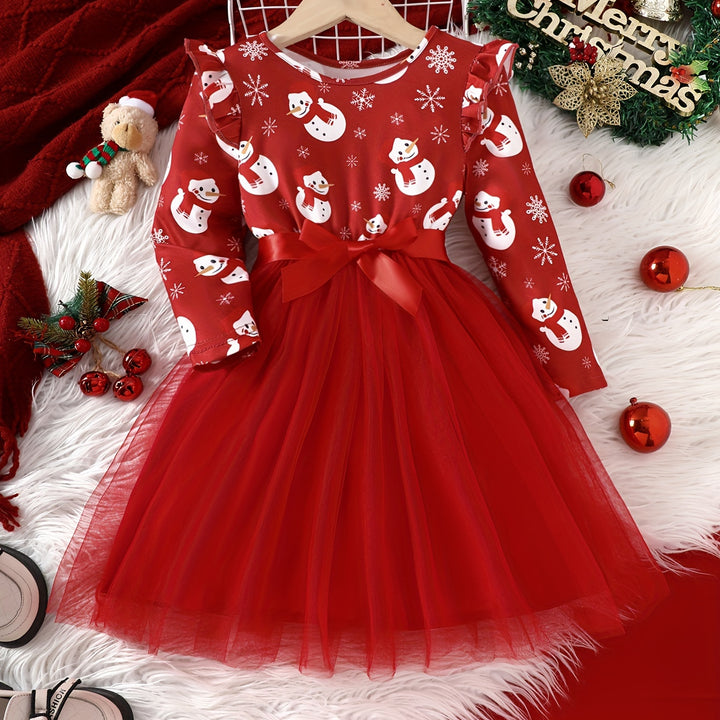 Vestido Princesa De Inverno Para Meninas Conforto Natal