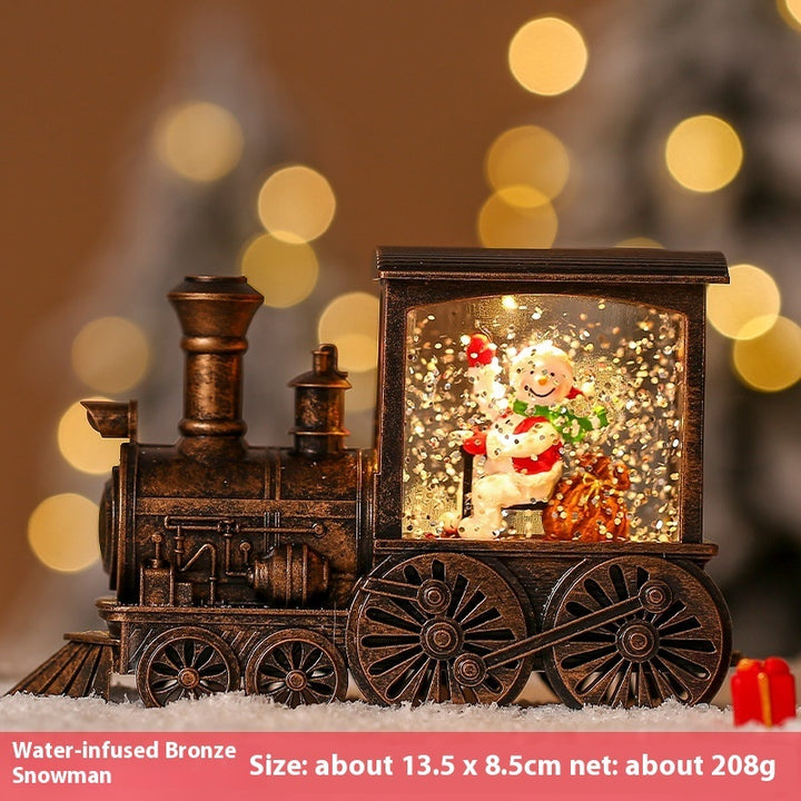 Christmas Train Luminous Interior Water Injection Desktop Decoration by 253444