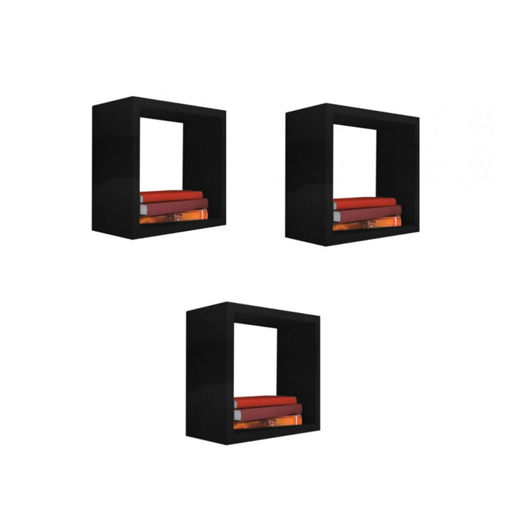 Kit 3 Nichos Decorativos MDF 55x55x15 cm Casa Perfetta