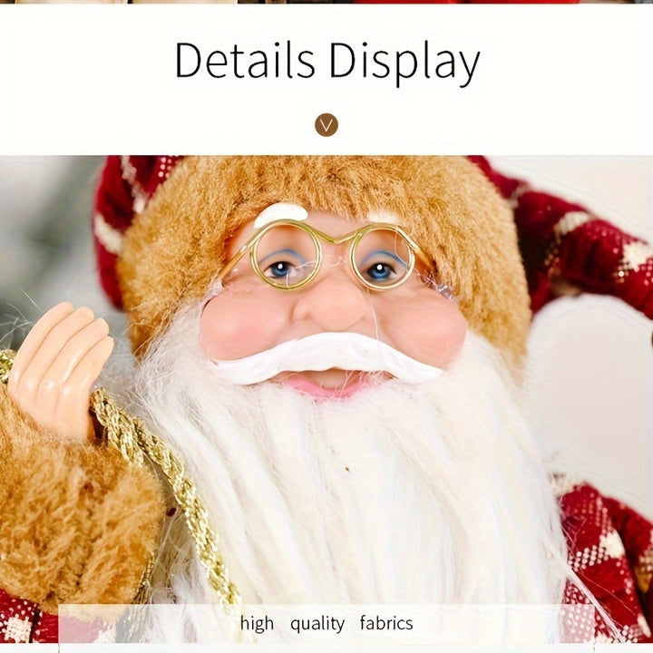 Figura Papai Noel Sentado Decoracao Natal Para Casa Saco by Casa Perfeita