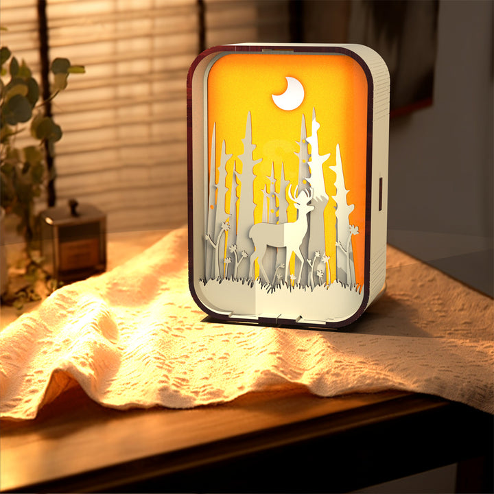 Woodcarving Light Creative Gift Minimalist Bedside Night Light Decoration Desktop Decoration Birthday Gift by 253444