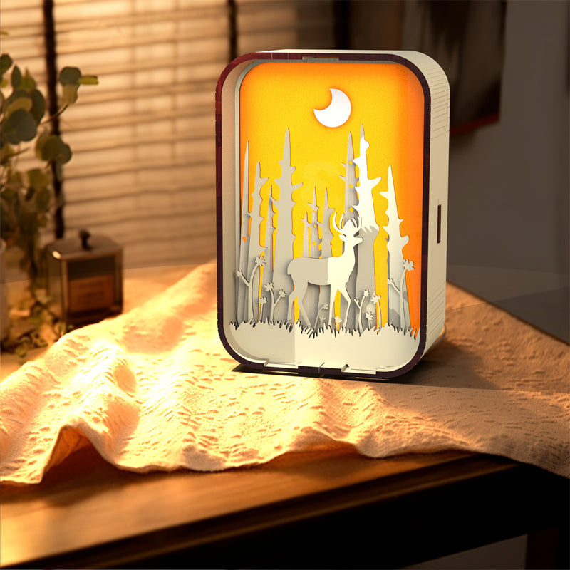 Woodcarving Light Creative Gift Minimalist Bedside Night Light Decoration Desktop Decoration Birthday Gift by 253444