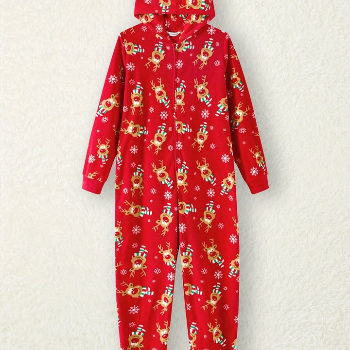 PatPat Kit Onesies Familiares Inverno Capuz 3D Veado
