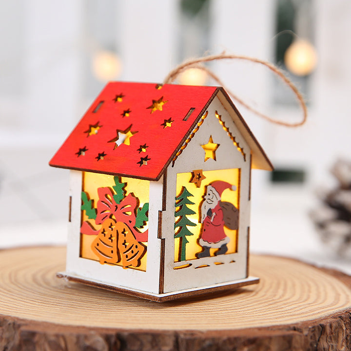 Christmas Decorations Wooden House Pendant by 253444