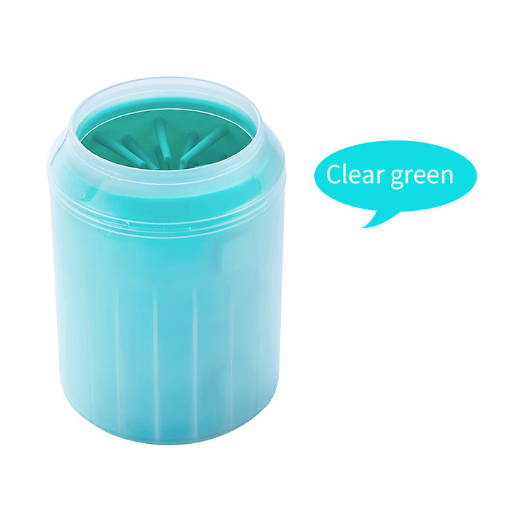 Portable Silicone Pet Paw Cleaner Cup for Dogs & Cats - Soft Bristle Brush, Non-Electric, PP Material, Blue - Ideal for Keeping Your Pet's Paws Clean Indoors, Dog Paw Cleaner by Casa Perfeita