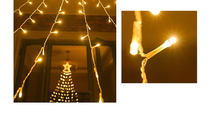 LED Pentagram Waterfall Lights Running Water Christmas by 253444