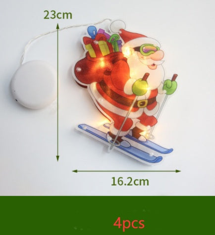 LED Suction Cup Window Hanging Lights Christmas Decoration by 253444