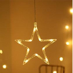 Star String Lights LED Christmas Curtain Lights Indoor Bedroom Home Party Decoration Snowman Christmas Tree Holiday Lights by 253444