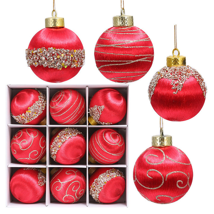 Christmas Decorations Foam Painted Silk Ball Christmas Tree Pendant by 253444