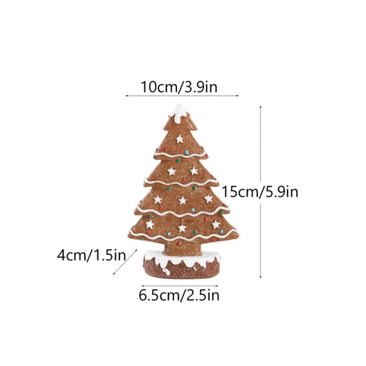Pão de Gengibre Natal Aldeia Árvore Ornamento Decorativo