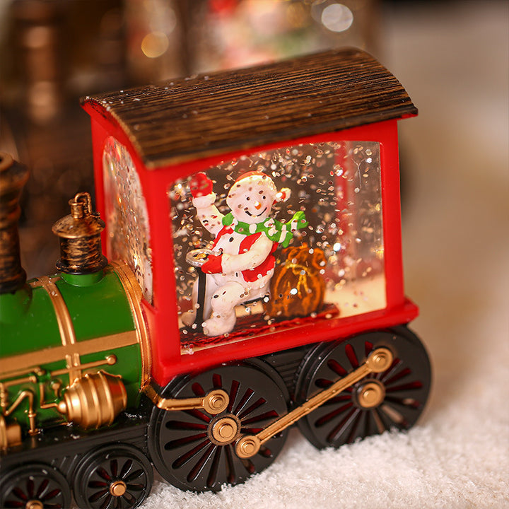 Christmas Train Luminous Interior Water Injection Desktop Decoration by 253444