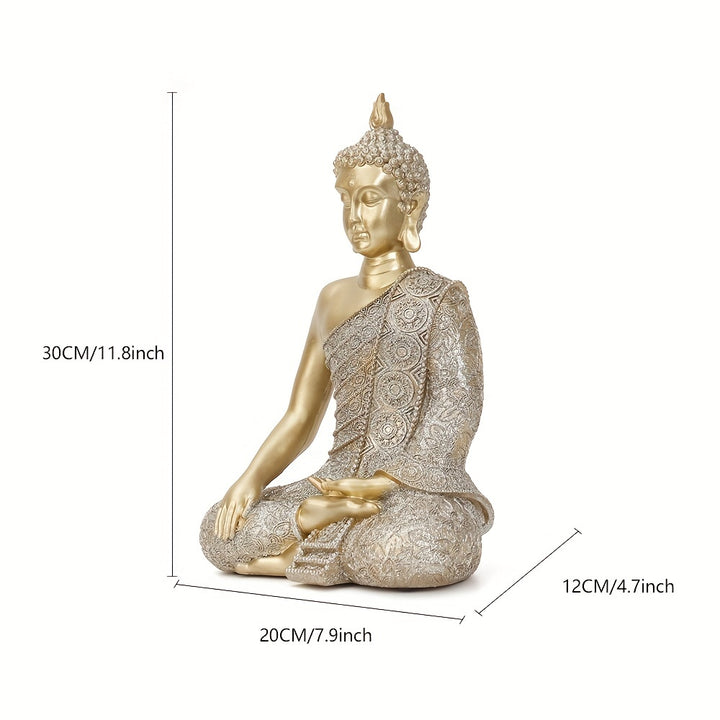 Estátua de Buda Meditante Zen Decorativa para Casa Tableto by Casa Perfeita