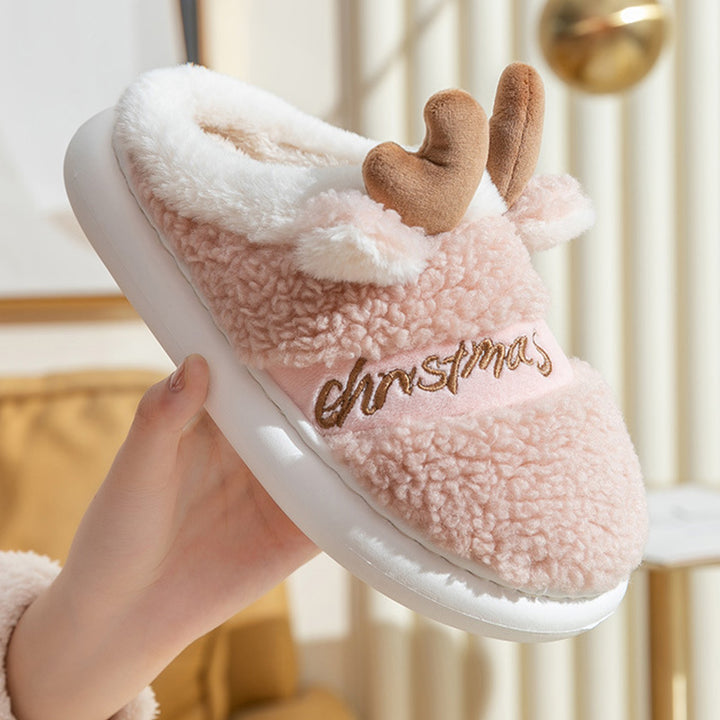 Pantufas De Inverno Alce Macias Confortáveis Para Casa