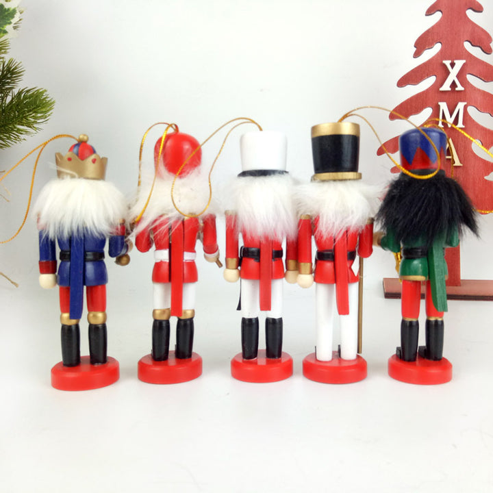 Christmas Decorations Wooden Nutcracker 12cm Pendant by 253444