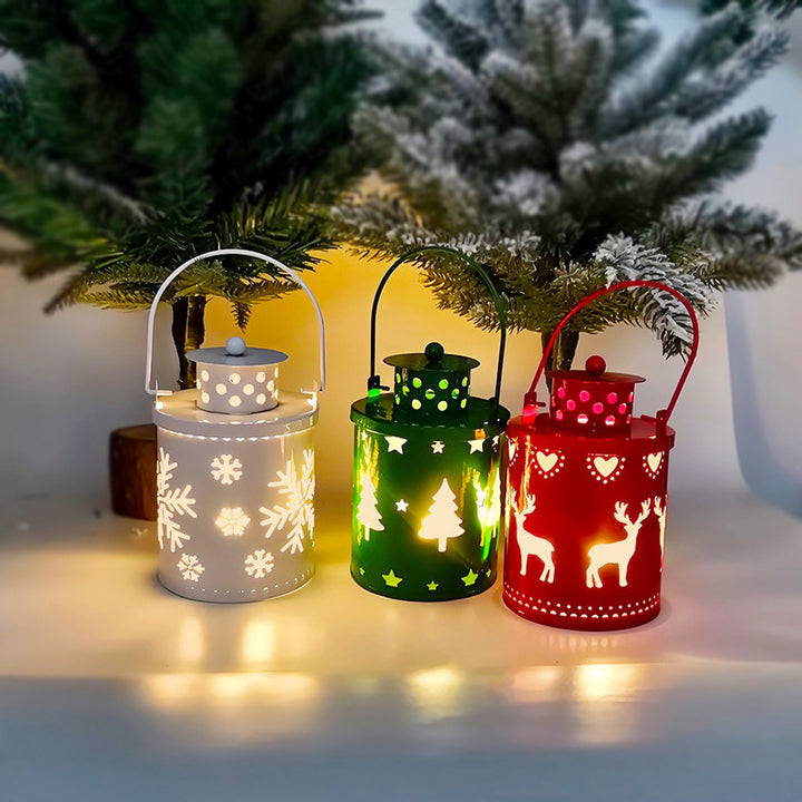 Christmas Candle Lights LED Small Lanterns Wind Lights Electronic Candles Nordic Style Creative Holiday Decoration Decorations by 253444