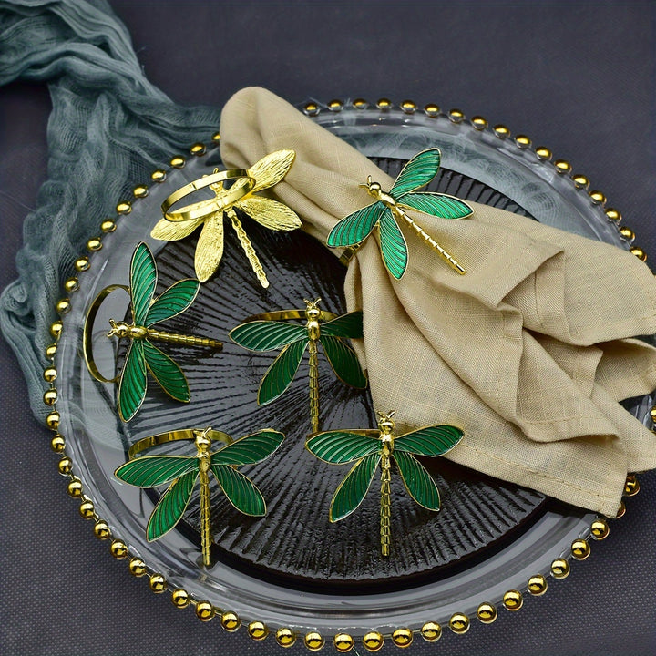 Anéis De Guardanapo Metal Libélula Para Jantar Decoração by Casa Perfeita