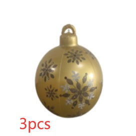 Christmas Ornament Ball Outdoor Pvc 60CM Inflatable Decorated Ball PVC Giant Big Large Balls Xmas Tree Decorations Toy Ball by 253444