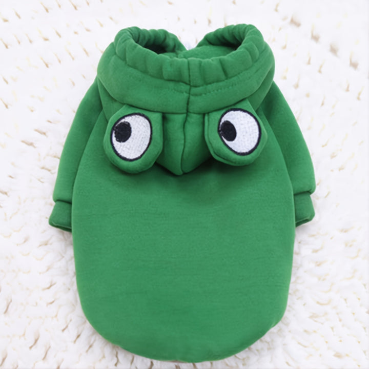 Cute Frog Pet Sweater For Small And Medium Dogs - Green Dog Hoodie With Fun Design Christmas Gift by Casa Perfeita