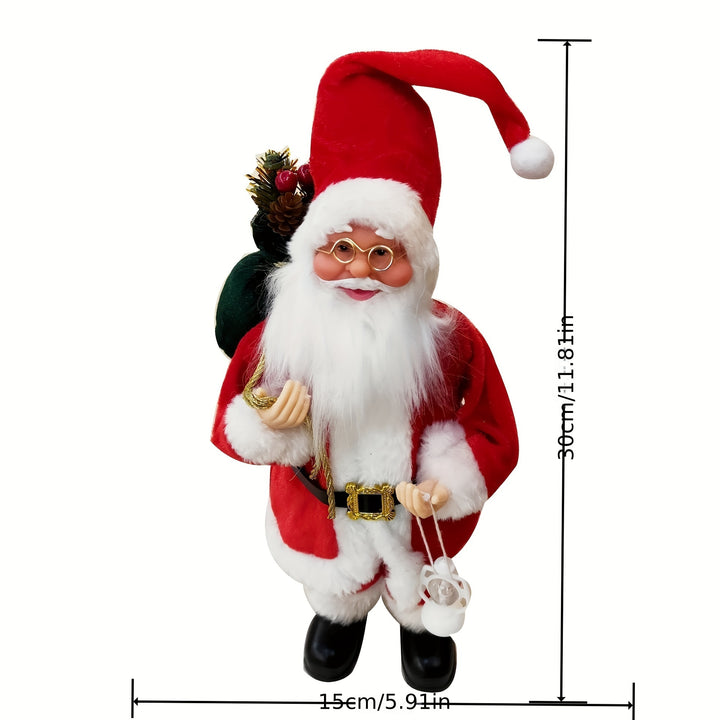 Figura Papai Noel Sentado Decoracao Natal Para Casa Saco by Casa Perfeita